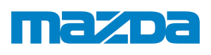 Mazda wordmark from 1975 in Mazda Blue with the distinctive z